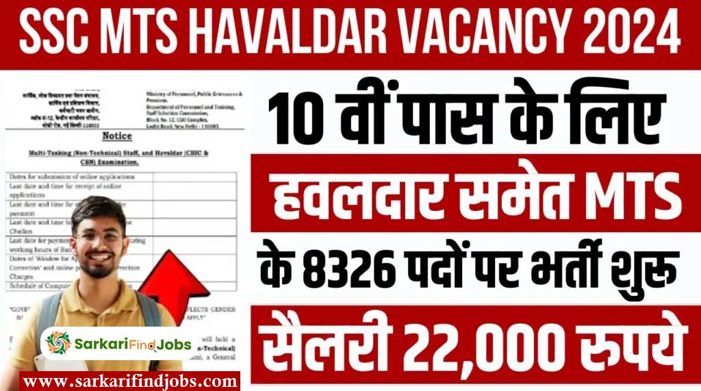 SSC MTS Havaldar Vacancy 2024