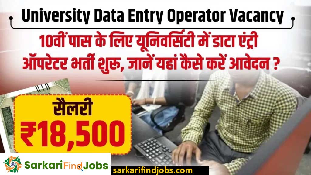 University Data Entry Operator Vacancy 2024
